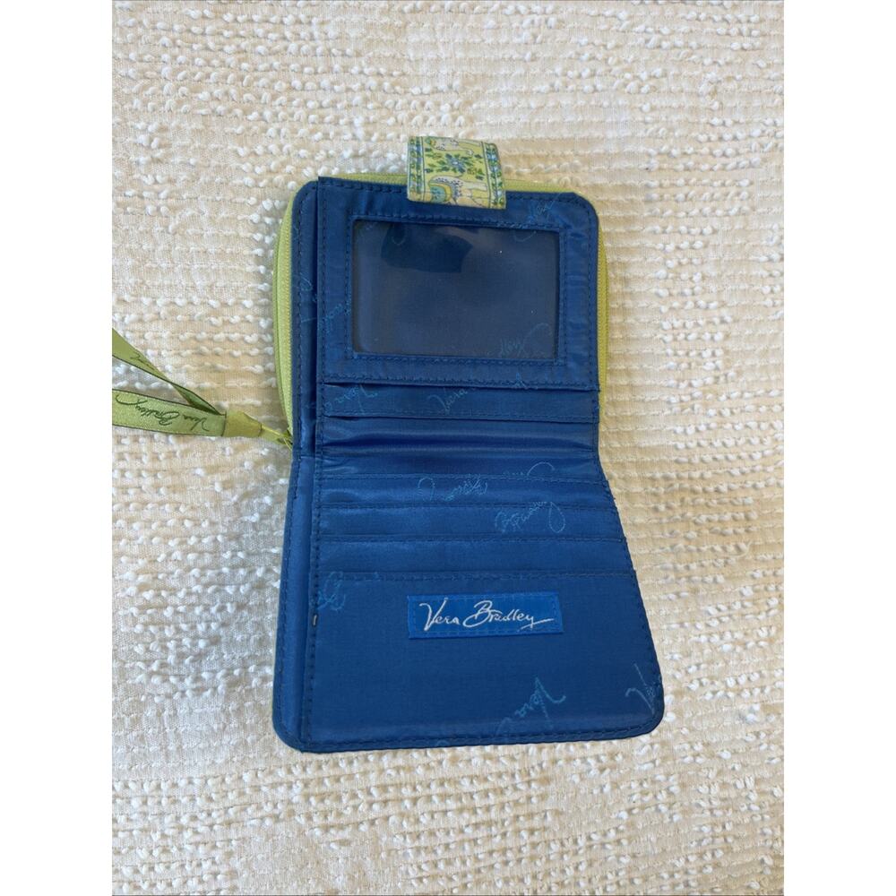 Vtg Vera Bradley Bifold Folding Wallet Citrus Paisley Zip Snap Close Elephant - Picture 7 of 11